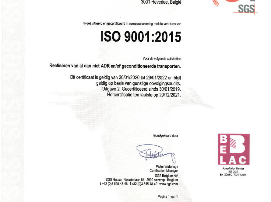 ISO 9001 certificaat